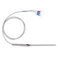 thumbnail image 1 of Mgaxyff Probe Thermocouple,BERM 100mm Probe Thermocouple PT100 Temperature Sensor Probe 0‑400℃ 1 Meter Length,Temperature Transducer Probe, 1 of 8