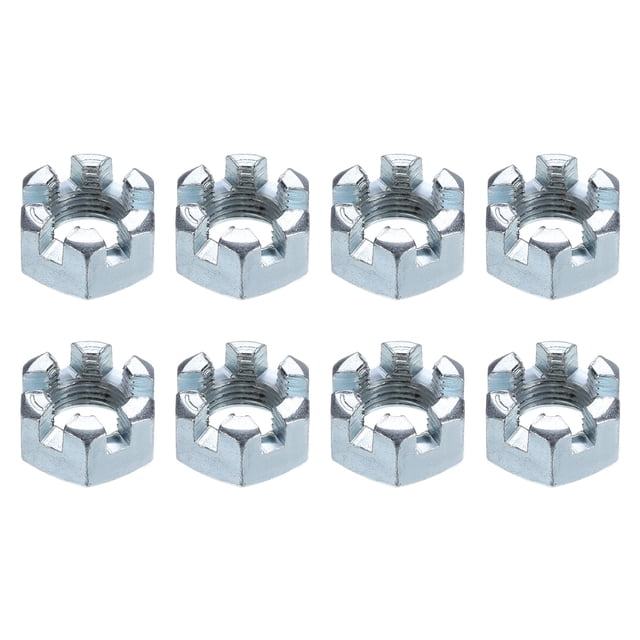 Écrou Hexagonal 5/8 Pouces-18, Grade 6.8 Acier Carbone, Argent, Lot de 8