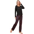 thumbnail image 3 of New style women's long-sleeved long pants, fashionable and loose, suitable for wearing as casual home wear sets, 3 of 4