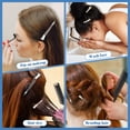 thumbnail image 5 of 3-Size Metal Hair Clips Set of 70, MORGLES No Crease Alligator Clips for Women, Includes 2 Tail Combs, for Long Hair Styling, Sectioning, Bow DIY & Braiding, with Storage Case, 5 of 7