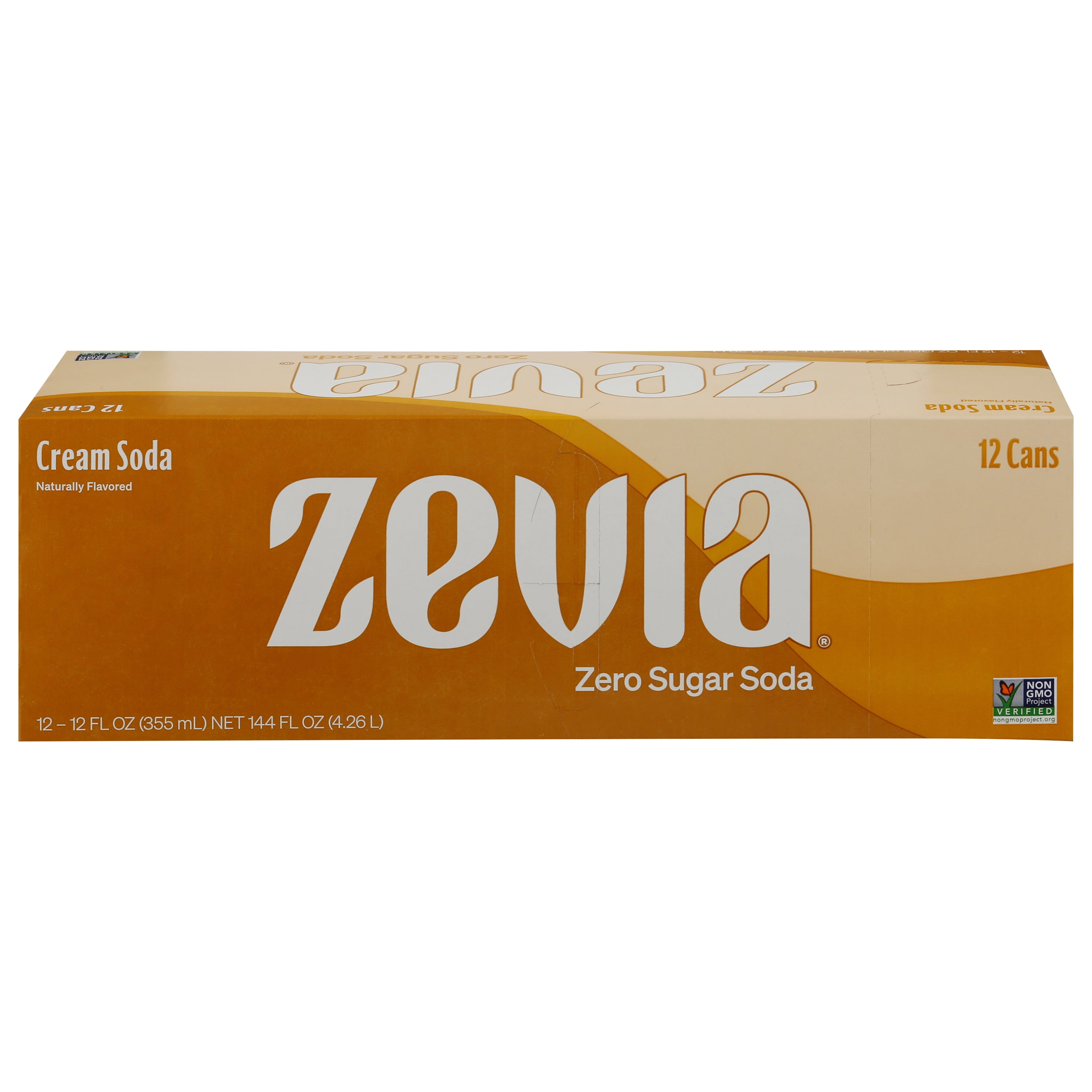 Zevia - Soda Zero Cream Soda, 12Pk, 144fo | Pack of 2