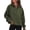 ArmyGreen-1, variant on Women's Half Zipper Hoodie Elegant Long Sleeve Pullover Sweatshirt Fall/Winter Pocket Yoga Hoodie XL,Rose-1