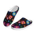 thumbnail image 2 of Lsque Colorful Floral2 Pattern Womens Comfort Cotton on Scuff With Memory Foam and Anti-skid Sole Slipper-40/41, 2 of 7