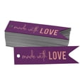 thumbnail image 1 of Inkdotpot Pack Of 50 Real Rose Gold Foil Paper Tag Made With Love Text Favor Hang Tag, 1 of 6