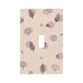 thumbnail image 1 of DouZhe 1-Gang Toggle Switch Wallplate, Boho Style Purple Acorns Decorative Wall Plates, 1 of 7