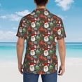 thumbnail image 4 of Sikiie Merry Christmas Print Men's Hawaiian Shirt, Summer Beach Button Pocket Short Sleeve T-Shirt,Large, 4 of 7