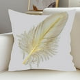thumbnail image 2 of Taotanxi Feather Watercolor Throw Pillow Case Cushion Cover Couch Sofa Decorative Square 18x18 inches Gray, 2 of 7
