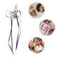 thumbnail image 3 of Unique Bargains 1 Pc Handbag Charms Keychains Beads Ribbon Bow Bag Accessories Black, 3 of 5