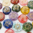 thumbnail image 3 of Techinal Epoxy Resin Mold Seven Chakras Hemisphere Round Silicone Mould DIY Crafts Making Tools, 3 of 17