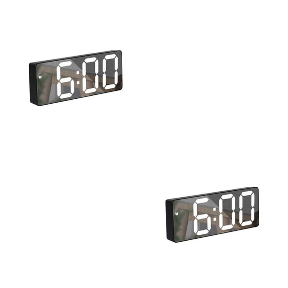 Naiovety Despertador Digital Electronic Morning Termómetro Snooze Calendario de escritorio Tipo 2 2piezas
