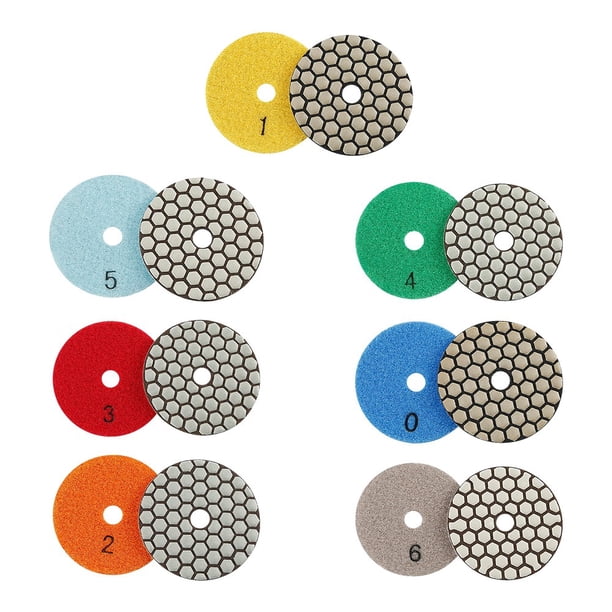 2 Tampons De Polissage Diamant 5 Pouces – Grain 150 Pour Sols Et Carrelage