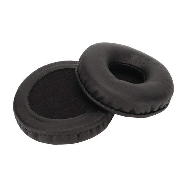Ear Cushion Pads, Artificial Leather Replacement Ear Pads Black For 70mm Headphones