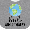 thumbnail image 4 of Inktastic Little World Traveler Boys or Girls Baby Bib, 4 of 4