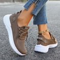 thumbnail image 3 of Obersheen Women's Walking Shoes Lightweight Breathable Mesh Casual Sneakers Soft Sole Athletic Shoes (Brown,6.5), 3 of 8