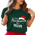 thumbnail image 1 of Gibobby Tops navideños para Mujer Camiseta de manga corta con cuello redondo y estampado de Navidad para mujer(Verde,M), 1 of 5