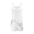 thumbnail image 6 of WQNVRNR Girls Strappy Jumpsuit- V-Neck Casual Tennis Dress Backless Sleeveless Athletic Romper White Size 6, 6 of 9