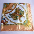 1PC Women'S Printed Silk Scarf And Large Square Scarf Pink Fashion