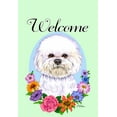 thumbnail image 1 of Bichon Frise Show Cut - Best of Breed Welcome Flowers Garden Flags, 1 of 1