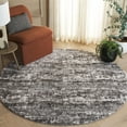 thumbnail image 2 of SAFAVIEH Penelope Yazmin Abstract Shag Area Rug, Grey/Ivory, 6'7" x 6'7" Round, 2 of 10