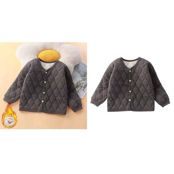 Toddler Boys Winter Coat,Boys Puffer Coat Button Down Jacket Girls Grey Jacket Warm Windproof Children Padded Coats Boys Winter Coat Size 2-3 Years