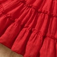 thumbnail image 6 of GaThRRgYP Toddler Girl Clothes Kids Baby Girls Sleeveless Doll Collar Vest Dress Princess Dress,Girls' Summer New Sleeveless Ruffled Round-Neck Mesh Princess Bow Skirt Red 1-8 Years, 6 of 7