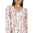 thumbnail image 6 of Moomaya Printed Tops For Women Button Down Full Sleeve Casual Shirt Blouse, 6 of 9