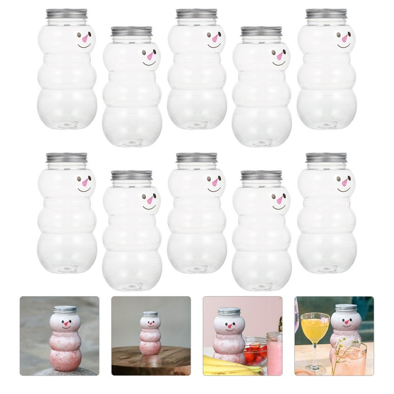 10pcs Plastic Cans Beverage Bottles Sealed Can Milk Tea Juice