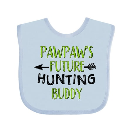 

Inktastic Pawpaws Future Hunting Buddy Gift Baby Boy or Baby Girl Bib
