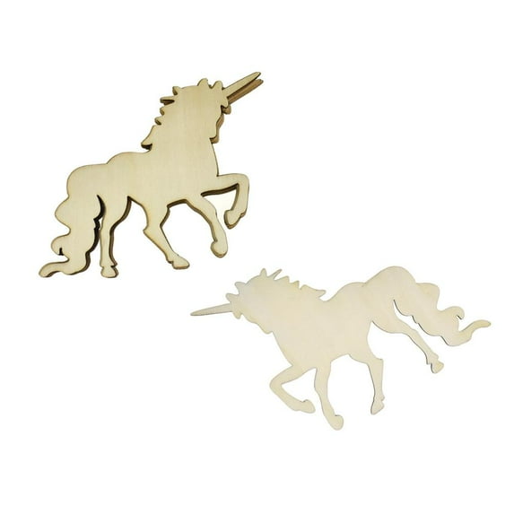 Magical Unicorn Wooden Cut-Outs, 3-1/2-Inch, 6-Count
