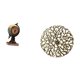 thumbnail image 5 of Figura de escritorio,Reloj de mesa con figura de globo terráqueo,decoración para oficina y hogar,Escultura colgante de pared,Decoración de pared metálica para sala de estar,dormitorio y, 5 of 8