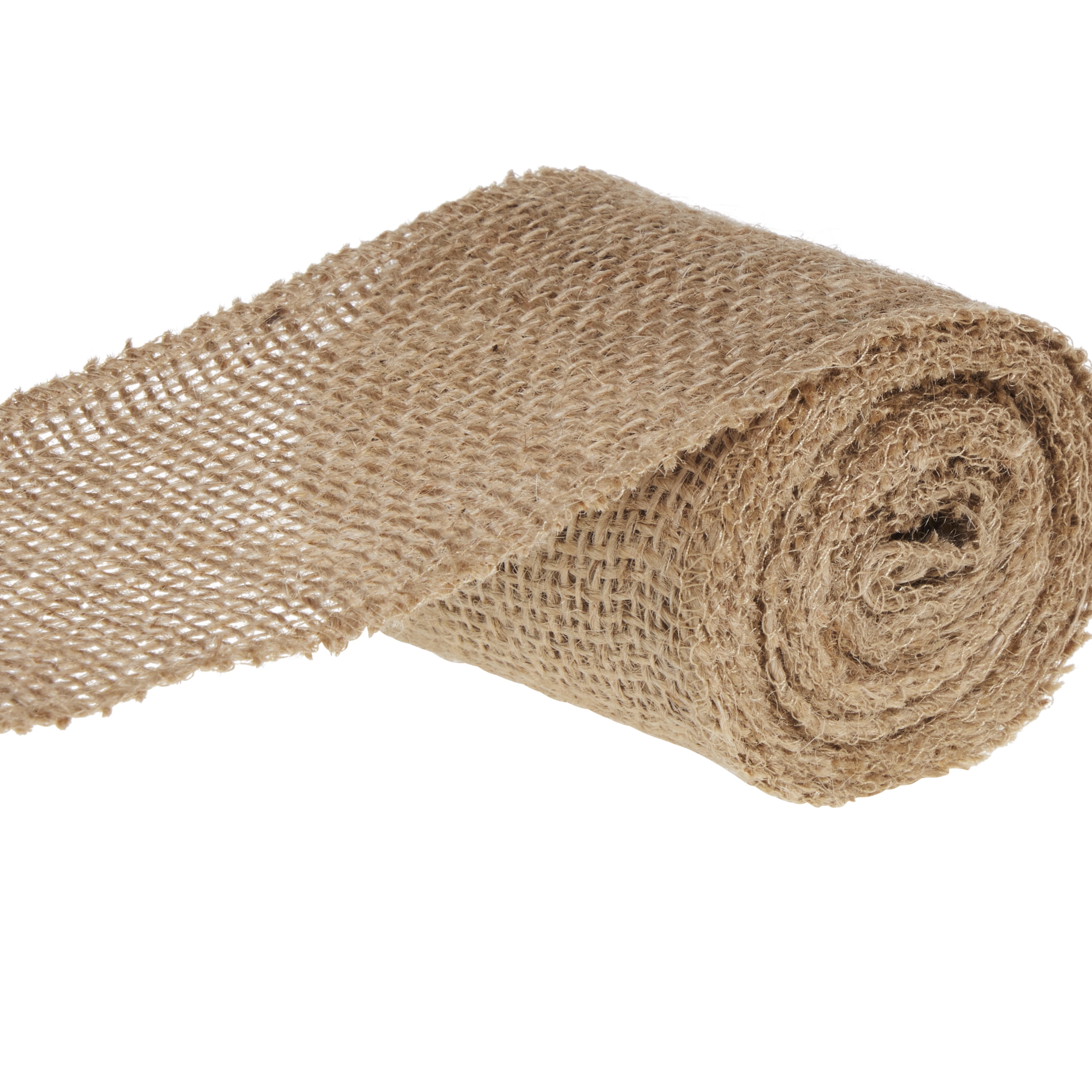(2 pack) Love, Laugh, Craft Burlap Roll Precut Jute Naturalistic Needlework Fabric, 3" x 5-Yards, Natural Brown