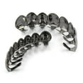thumbnail image 3 of lionlar 2Set 18K Black Hip Hop Custom 8 Teeth Top & Bottom Grills Set, 3 of 9