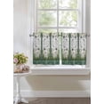 thumbnail image 4 of Stained Glass 2 Panel Kitchen Curtains for Small Windows, Butterfly Flowers Spring Watercolor Plant Bathroom Tier Curtain, Short Window Treatment for Bedroom/Living Room 55"x24", 4 of 6