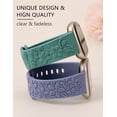 thumbnail image 3 of TOYOUTHS 2 Pack Floral Engraved Band Compatible with Fitbit Versa 4/Versa 3/Sense 2/Fitbit Sense Band Women, Cute Embossed Silicone Wildflower Rose Design Soft Sport Fancy Summer Replacement Strap, 3 of 7