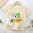 thumbnail image 2 of Summer Savings Holiday Deals 2025! QTOCIO Toddler Girl Clothes, Summer Girls Shirts, Printed Short Sleeves Men And Women T-shirts, Beige, 5 Years, 2 of 3