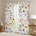 thumbnail image 2 of Manfei Teens Colorful Flowers Girl Black Out Curtains,Botanical Plants Curtains Pack of 2 (42x63 Each),Spring Graden Bedroom Curtains,Microfiber Bedroom Decor, 2 of 6