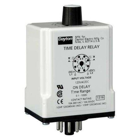 Single Function Time Delay Relay  Octal  On Delay  1 Functions 120V AC/DC  DPDT price history on PriceWatchPro