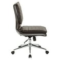 thumbnail image 5 of Armless Mid Back Manager's Faux Leather Chair in Black with Chrome Base, 5 of 9