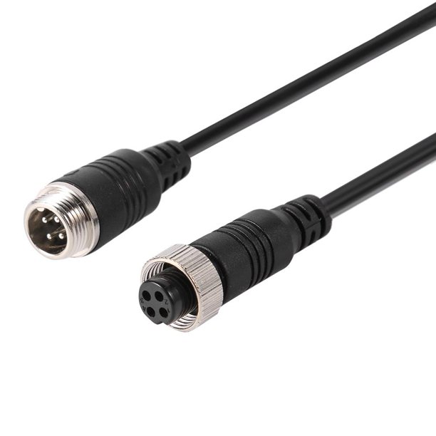 Cable de extensión a prueba de agua de video macho a hembra con cabeza de aviación de 4 pines (1 m)