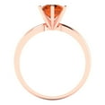 thumbnail image 4 of Clara Pucci 14K Rose Gold Solid Gold Red Solitaire Anniversary Ring for Women - 1 cttw Round Cut, 4 of 8