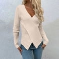 thumbnail image 4 of QASIEATN Sweaters for Graceful Ladies Fashion, Fashion V Neck Long Sleeve Solid Color Pullover Sweater Knitting Top, Womens Fall Tops, 4 of 8