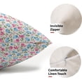 thumbnail image 2 of Spring Daisy Floral Lumbar Pillow Covers 12X20 Inch Pale Pink Blue Vintage Flowers Rectangle Pillow Cases Set of 2 Block Print Throw Pillows Farmhouse Decor For Sofa Couch Porch Cushion Outdoor, 2 of 6