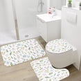 thumbnail image 5 of FRAMICS Watercolor Floral Shower Curtain Sets with Rugs, Colorful Wildflower Bathroom Sets with Hooks, Waterproof Fabric Bathroom Curtains, Machine Washable, 5 of 10