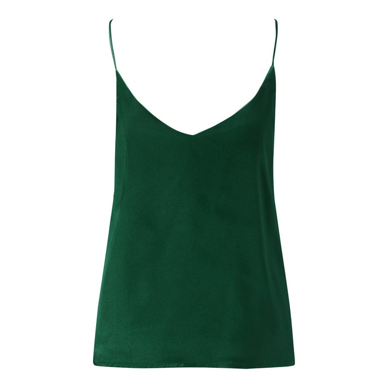 adviicd Tank Tops For Women Summer Tops for Women 2024 Trendy Causal Cute  Tank Tops Loose Fit Tie Dye Lace V Neck Sleeveless Shirts Blouse Green M 