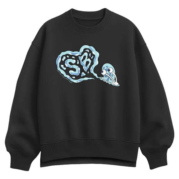 SpongeBob SquarePants - Gary Heart Snail Trail - Women's Oversized Fleece Crew Sweatshirt