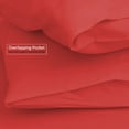 thumbnail image 5 of Extra Deep Pocket 6 Piece Bed Sheet Set – Super Deep Fitted Sheet Fits Mattress from 18-24 inces Depth – Double Brushed Microfiber Sheets with 4 Pillow Cases, California King, Cherry Red, 5 of 6