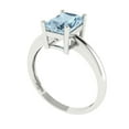 thumbnail image 2 of Solitaire Engagement Ring for Women - 1.75ct Natural Swiss Blue Topaz in 14K White Gold Promise Ring, 2 of 5