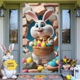 thumbnail image 5 of Sahpxhe Happy Easter Party Supplies,Easter Door Curtain Party Door Cover Decoration Porch Banner Spring Theme Welcome Bunny Door Backdrop for Easter 70.8 x 35.32 inch Multicolor, 5 of 6