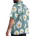 thumbnail image 3 of Daisy Men's Short Sleeve Casual Printed Button Down Beach Shirts Hawaiian Style Unisex Summer Shirt, 3 of 6