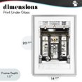 thumbnail image 4 of Stupell Industries Art Deco Glam Paris Shop Facade Gray Framed Print Under Glass, 14 x 20, by Petals Prints Design, 4 of 8